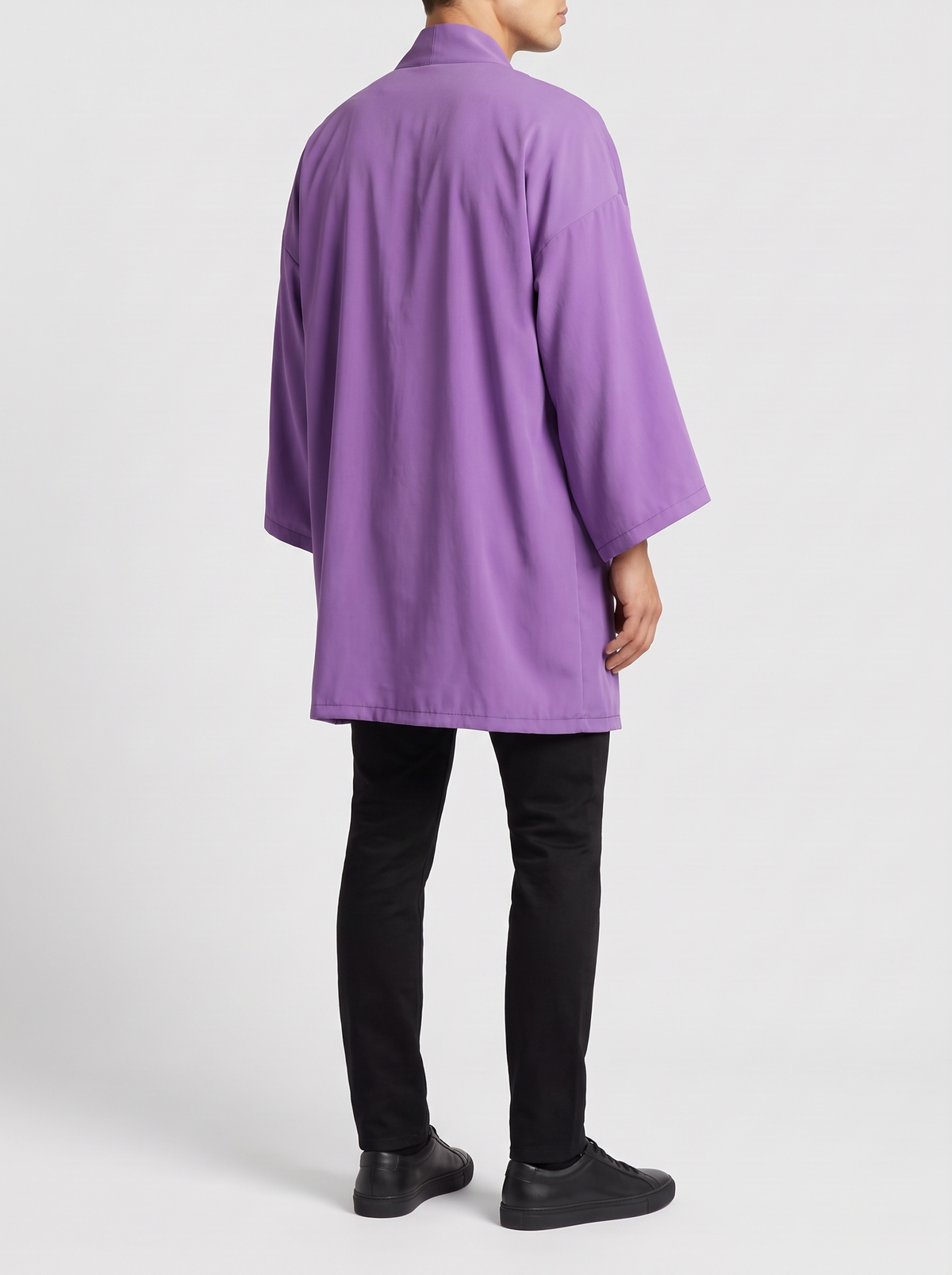 FLOWING CLOAK // NAGARE HAORI - PURPLE - on model
