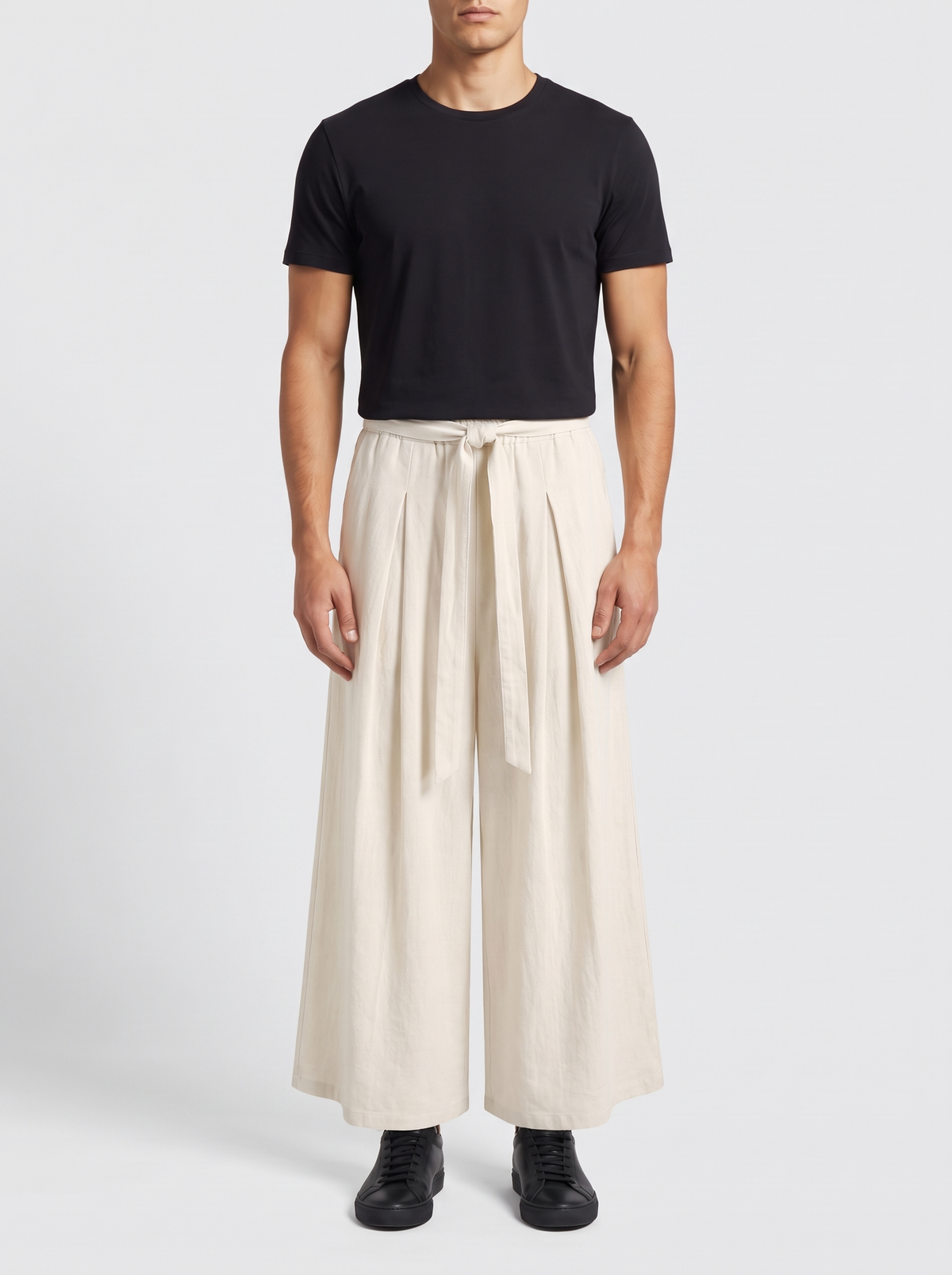 EARTH STANCE // DAICHI HAKAMA - WHITE - on model