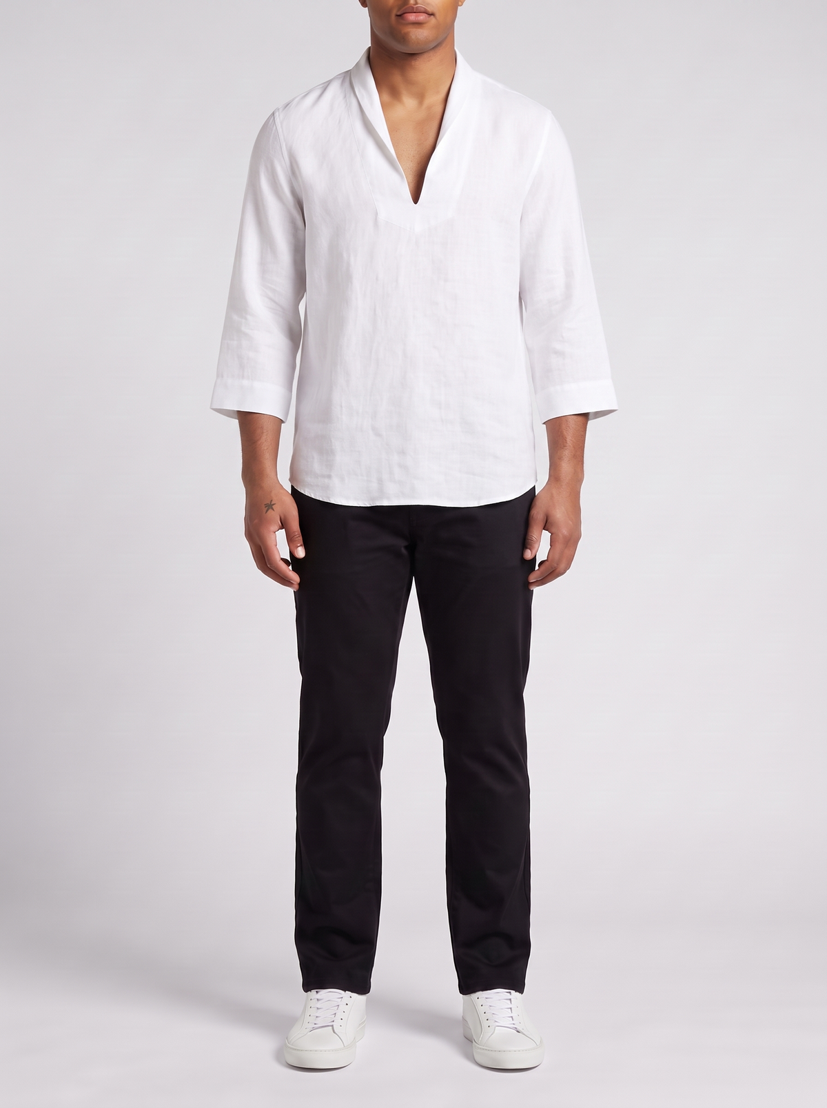 STILL MIND // SHIZUKA SHIRT - WHITE - on model