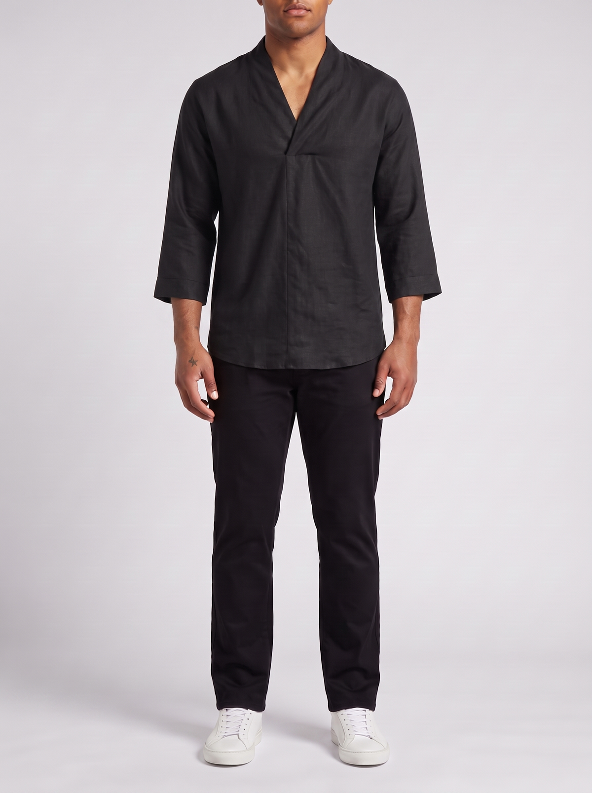 STILL MIND // SHIZUKA SHIRT - BLACK - on model