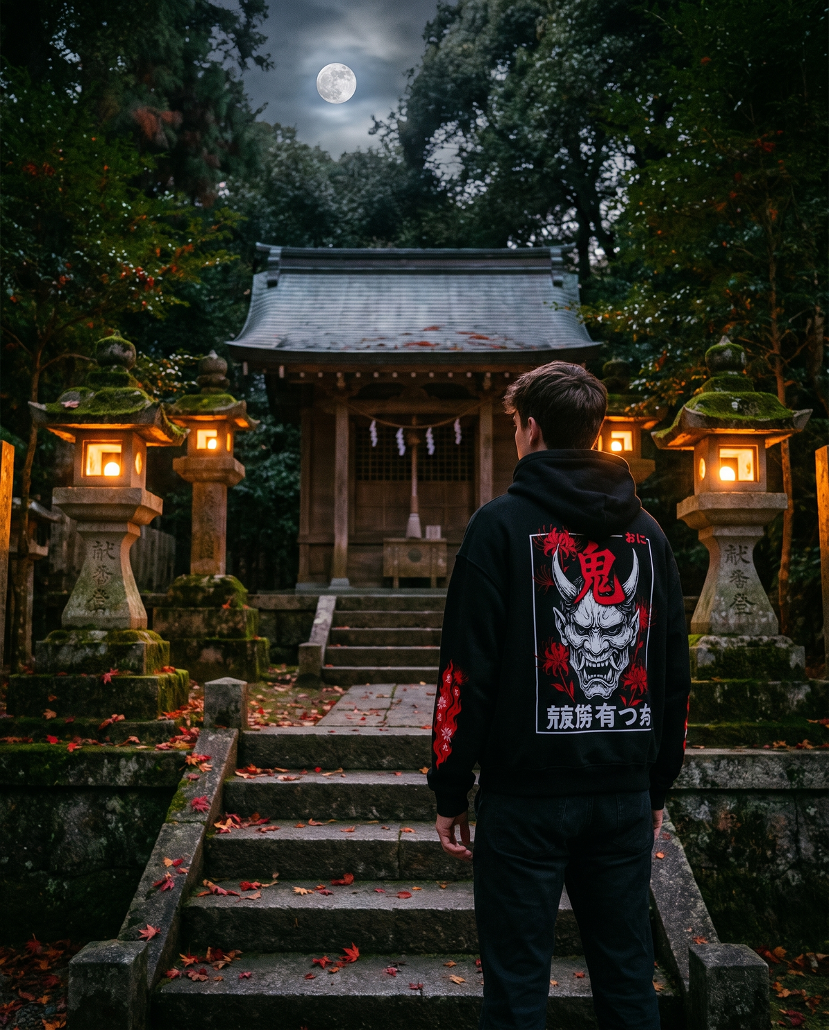 Tsukiyo tile hoodies