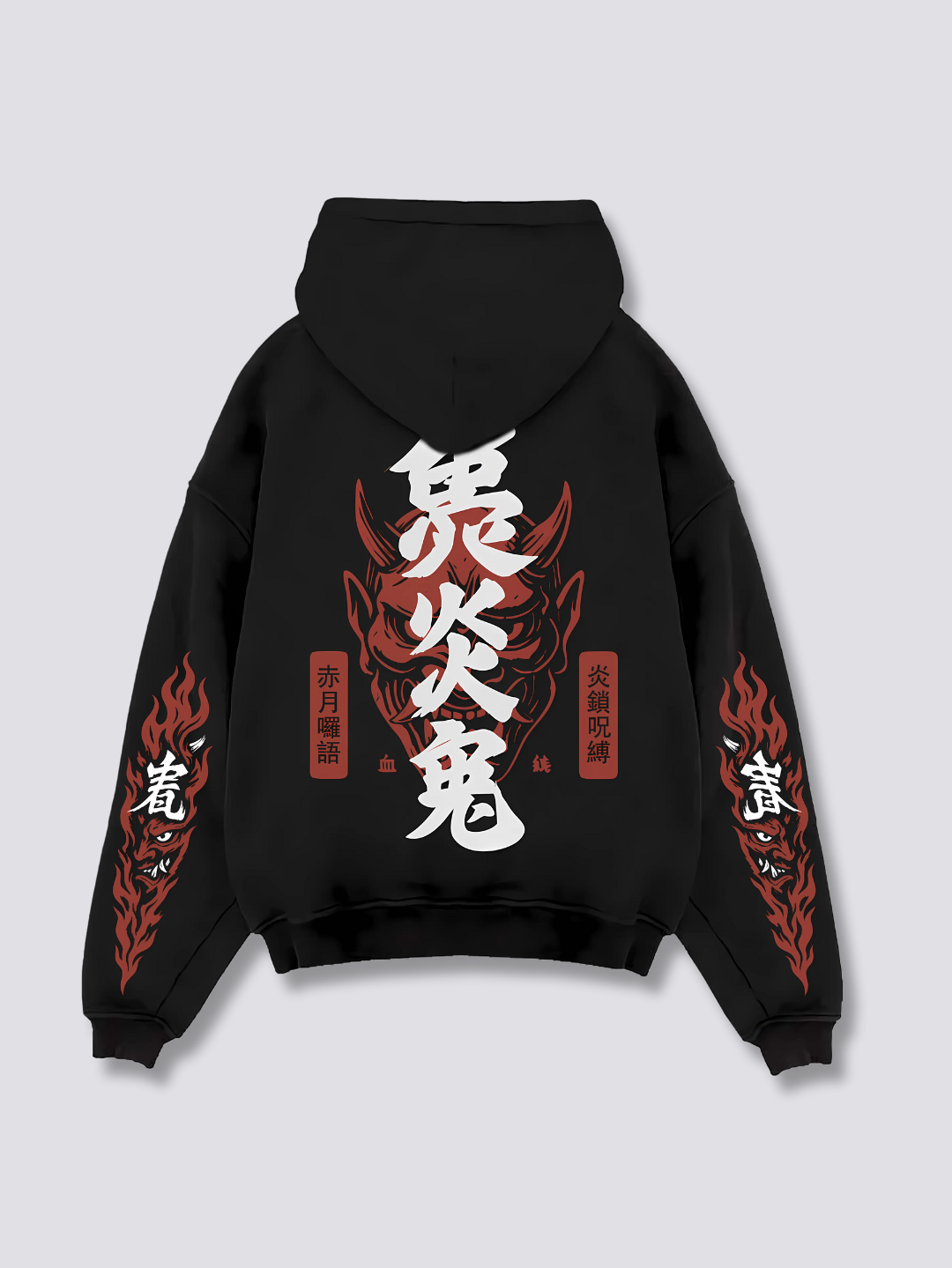 BLACK FLAME DEMON // KOKUEN ONI HOODIE