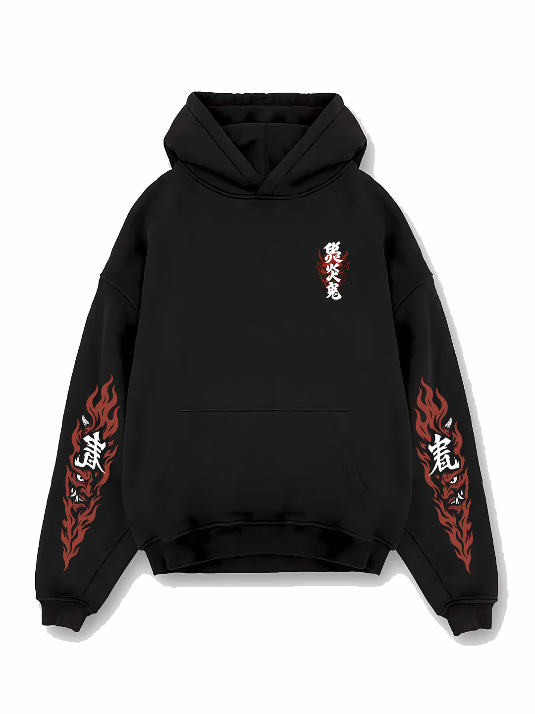 BLACK FLAME DEMON // KOKUEN ONI HOODIE