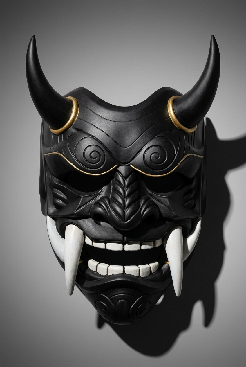 HANNYA MASK BLACK // 般若