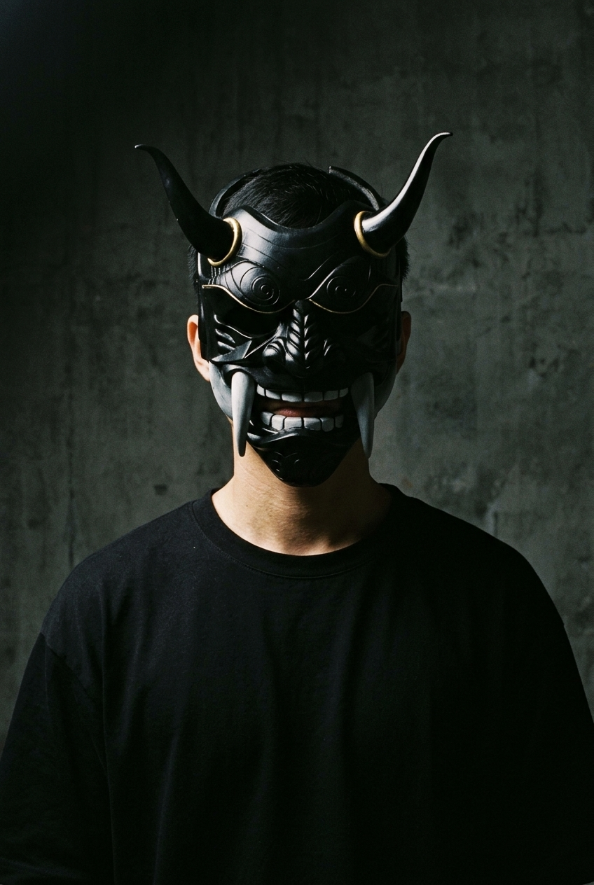 HANNYA MASK BLACK // 般若