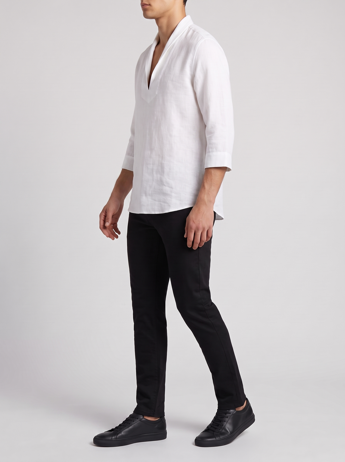 STILL MIND // SHIZUKA SHIRT - WHITE - on model