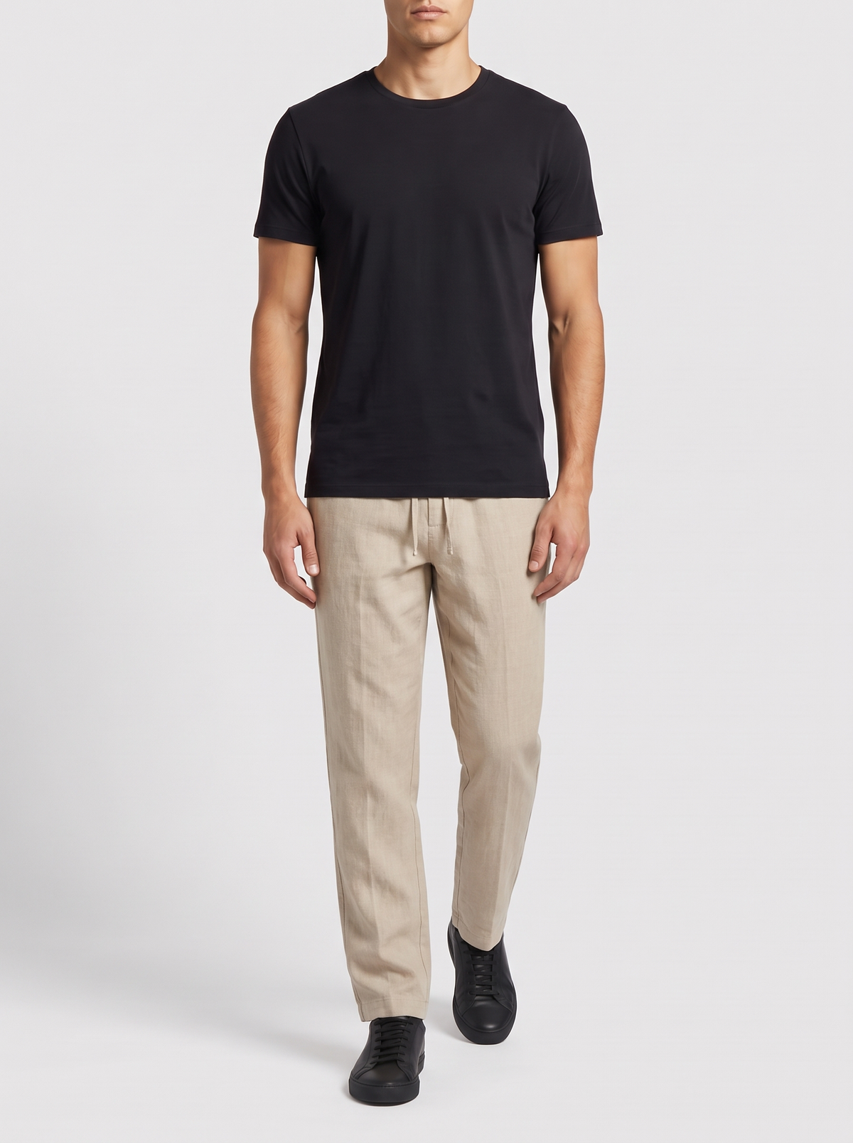 HONEST LINEN // ASA PANTS - BEIGE - on model