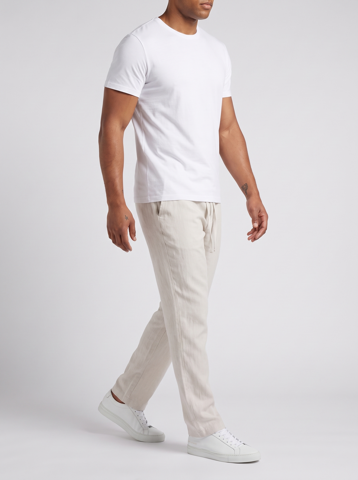 HONEST LINEN // ASA PANTS - OFF-WHITE - on model
