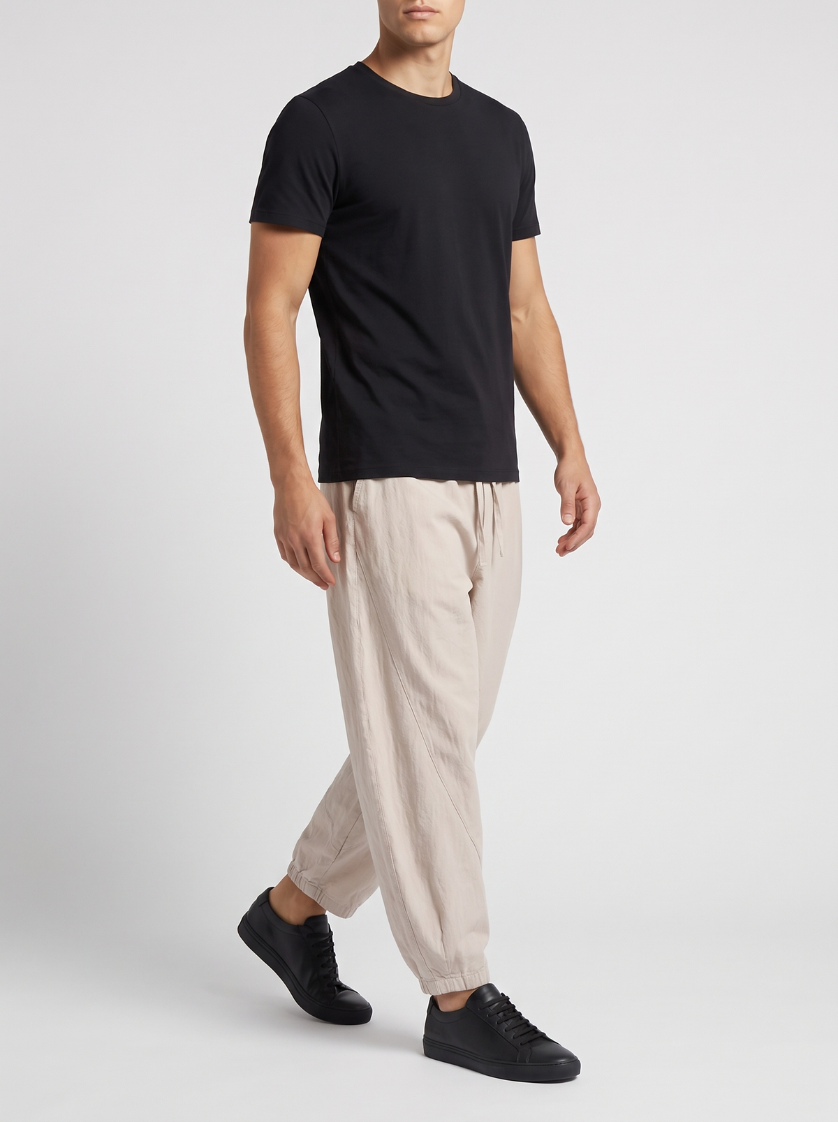 WIND WALKER // KAZE PANTS - BEIGE - on model